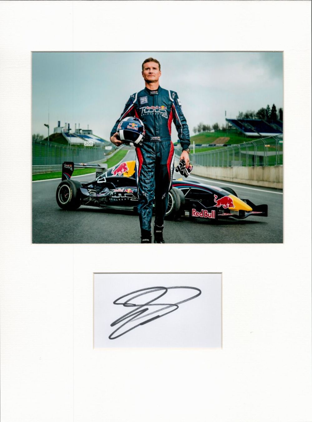 Lot 342: Motor Racing David Coulthard 16x12 overall mounted signature...