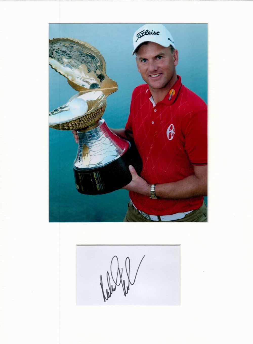Lot 374: Golf Robert Karlsson 16x12 overall mounted signature piece....
