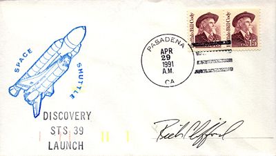 Astronaut Lt Col Michael Clifford signed Space Shuttle Discovery STS 39 Launch envelope 