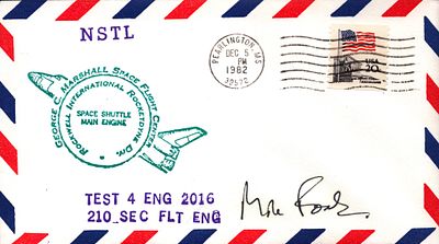 Astronaut Mike Foale signed NSTL Space Shuttle Envelope PM Pewarlington. MS Dec 5 PM 1982 39572.