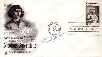 Astronaut Captain USN Richard F. Gordon Jr. signed 500th Anniversary birth of Nicolaus 