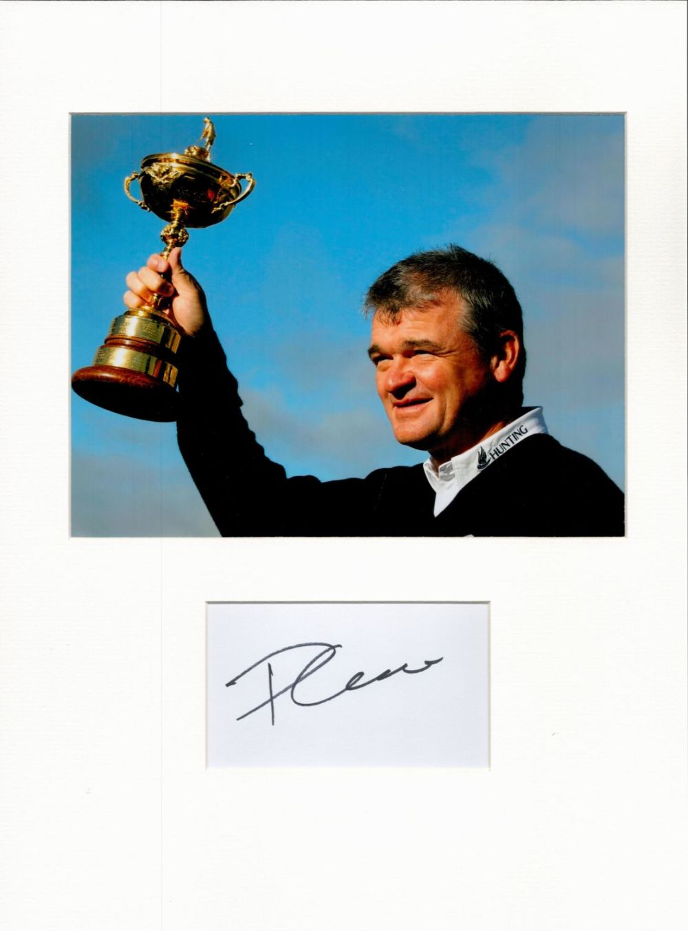 Lot 381: Golf Paul Lawrie 16x12 overall mounted signature piece....