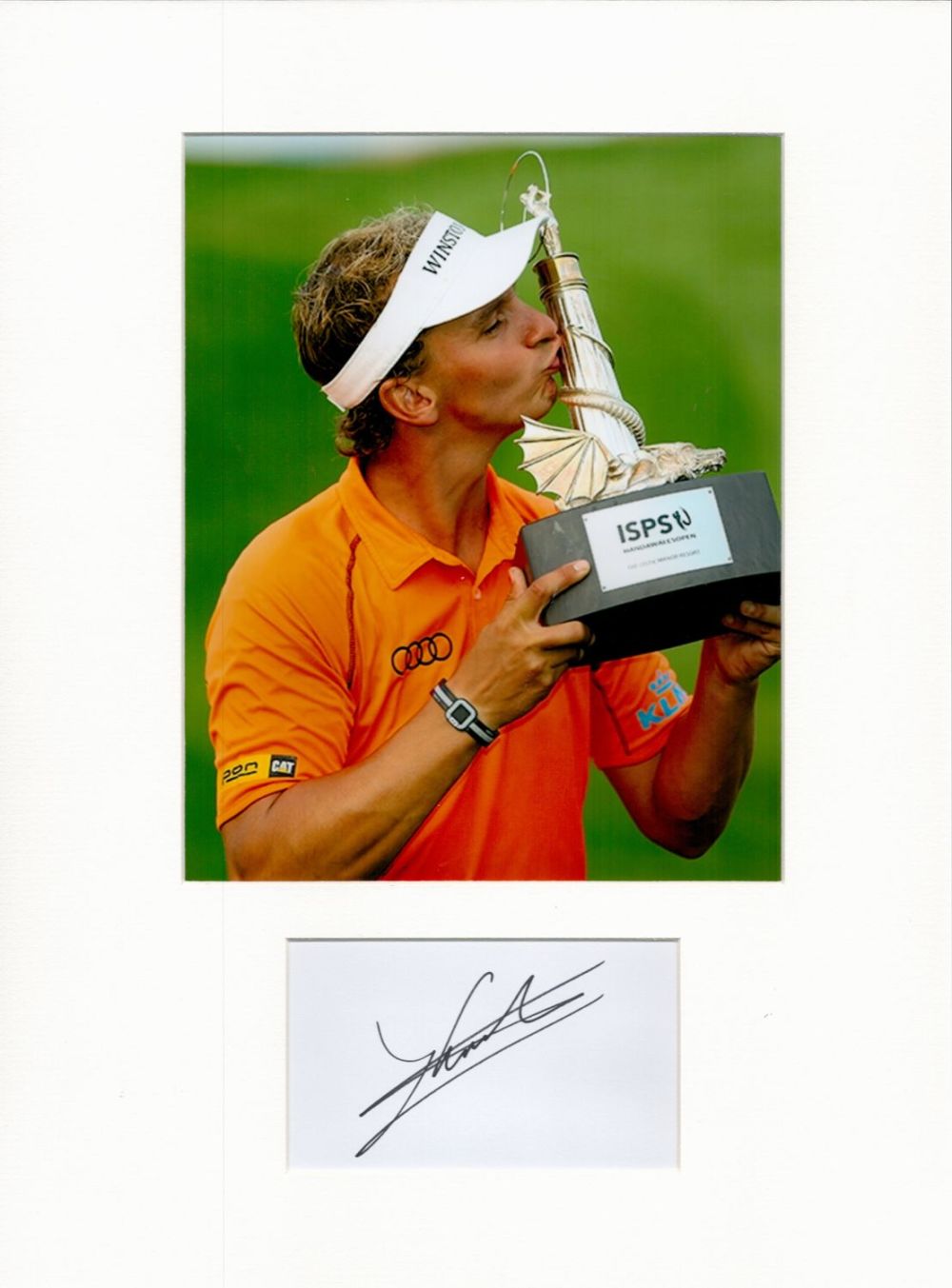 Lot 384: Golf Joost Luiten 16x12 overall mounted signature piece....