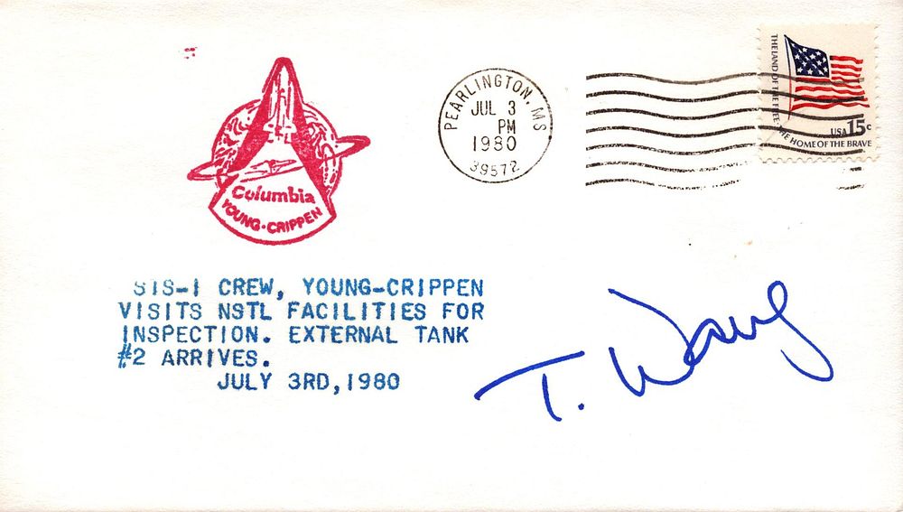 Lot 169: Astronaut Taylor Wang signed Space Shuttle Columbia envelope...