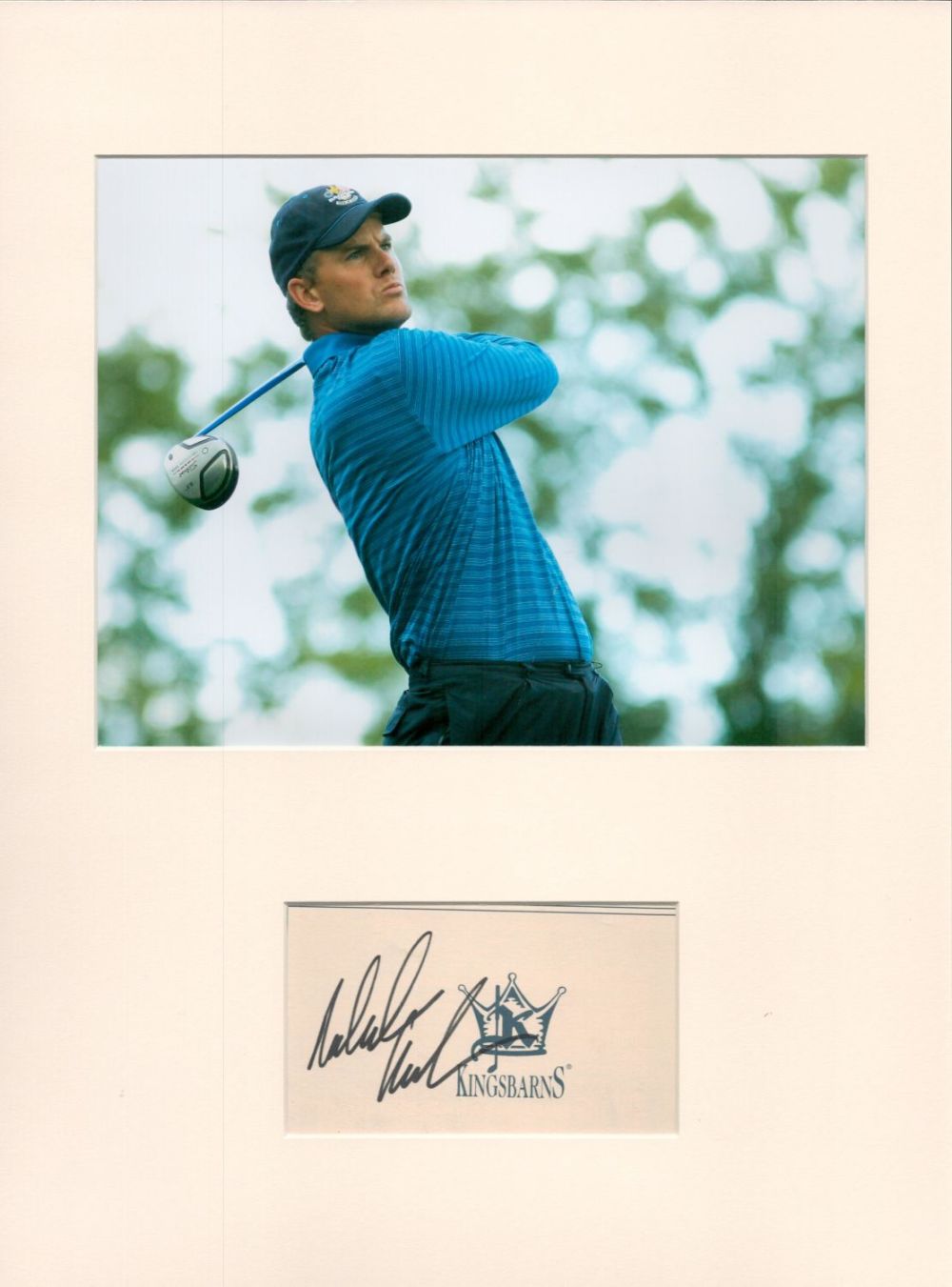 Lot 390: Golf Robert Karlsson 16x12 overall mounted signature piece....