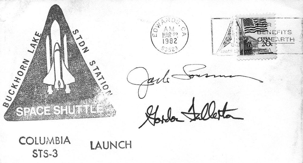 Lot 178: Astronauts Fullerton and Lousma signed Space Shuttle Columbia...