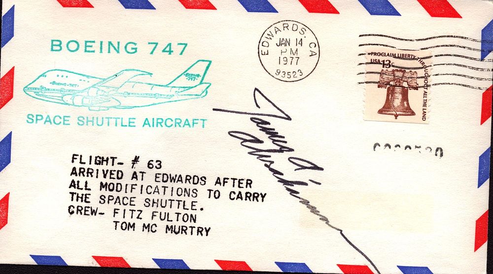 Lot 180: "Astronaut James A. Abrahamson signed Boeing 747 Space...