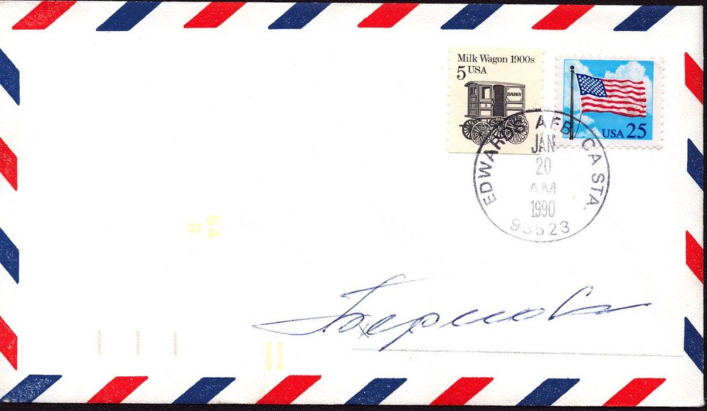Lot 185: Cosmonaut Lt General Greogi T. Beregovoi signed envelope...