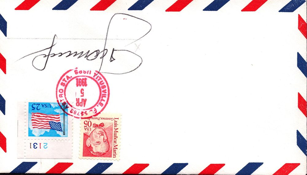 Lot 199: Cosmonaut Alexi Leonov signed envelope PM Titiusville FL...
