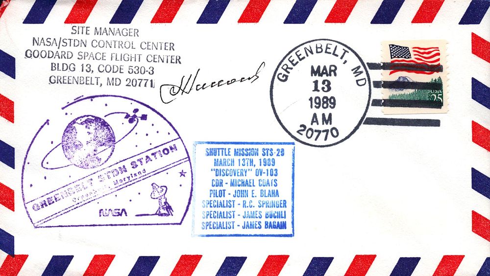 Lot 204: Cosmonaut Major General Andrian Nikolatev signed shuttle mission...