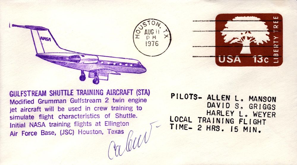 Lot 205: Cosmonaut Svetlana Savitskaya signed Gulfstram Shuttle Training Envelope...