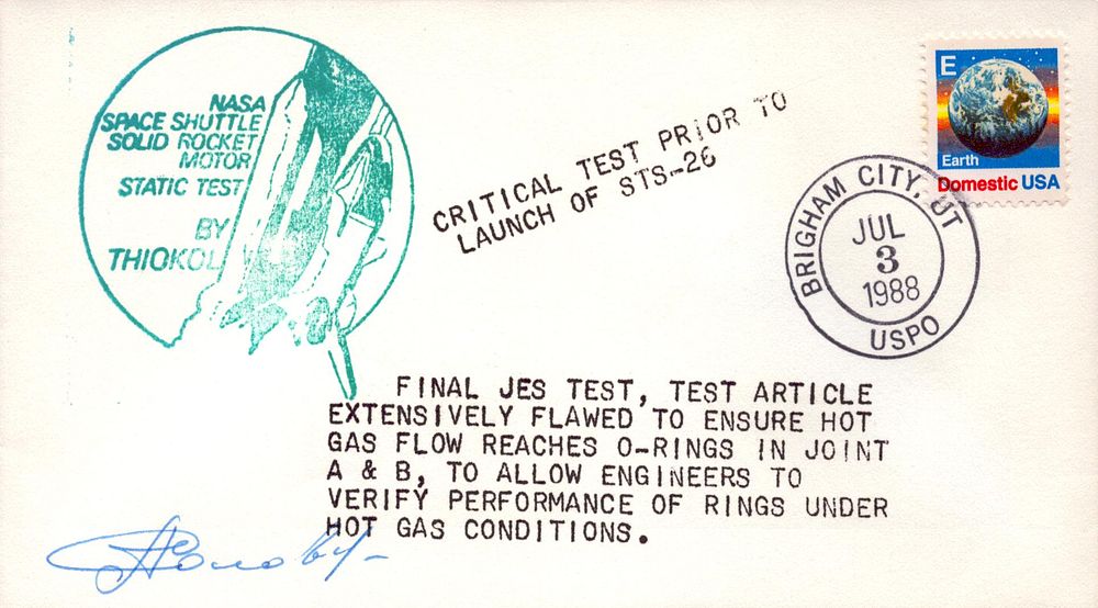 Lot 207: Cosmonaut Anatoli Solovyov signed Space Shuttle envelope PM...