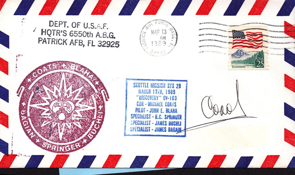Lot 208: Cosmonaut Vladimira Solovyov signed Space Shuttle mission STS-29...