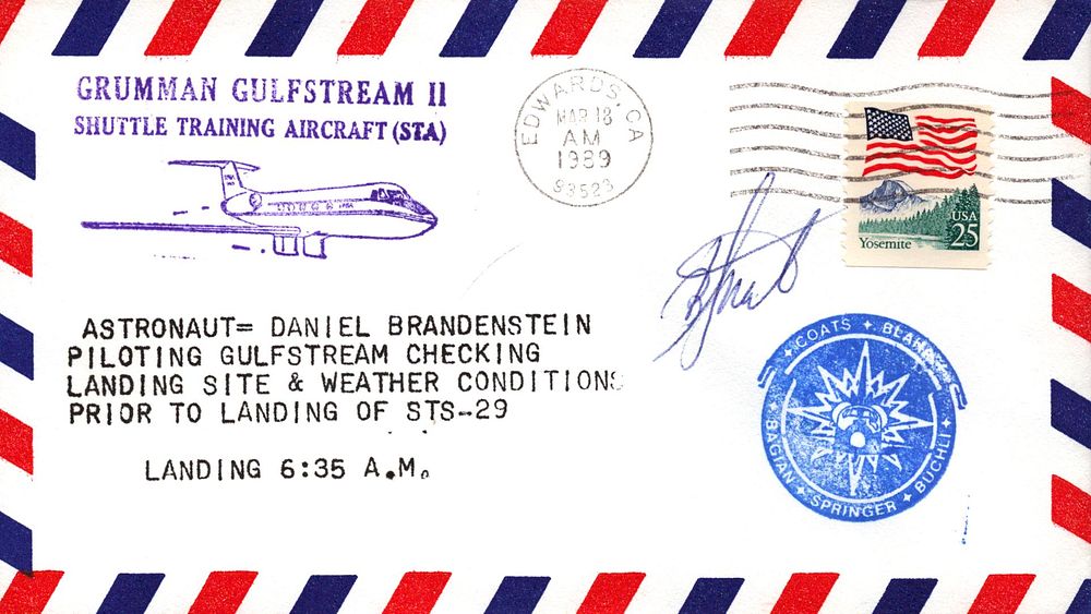 Lot 211: Cosmonaut Vladimir Titov signed Grumman Gulfstream II Shuttle...