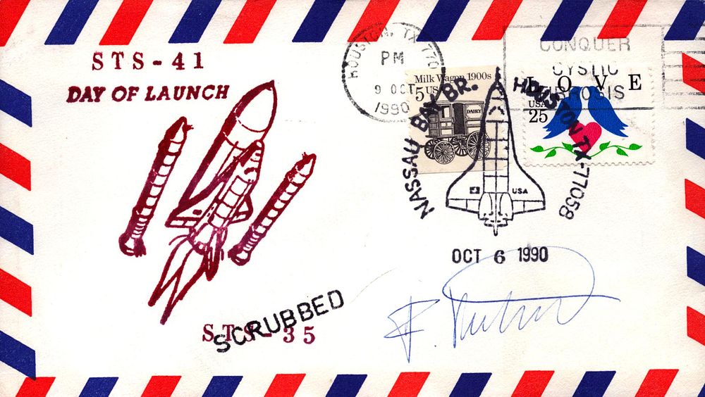 Lot 212: Astronaut Franz Veihbock signed STS-41 Day of Launch...