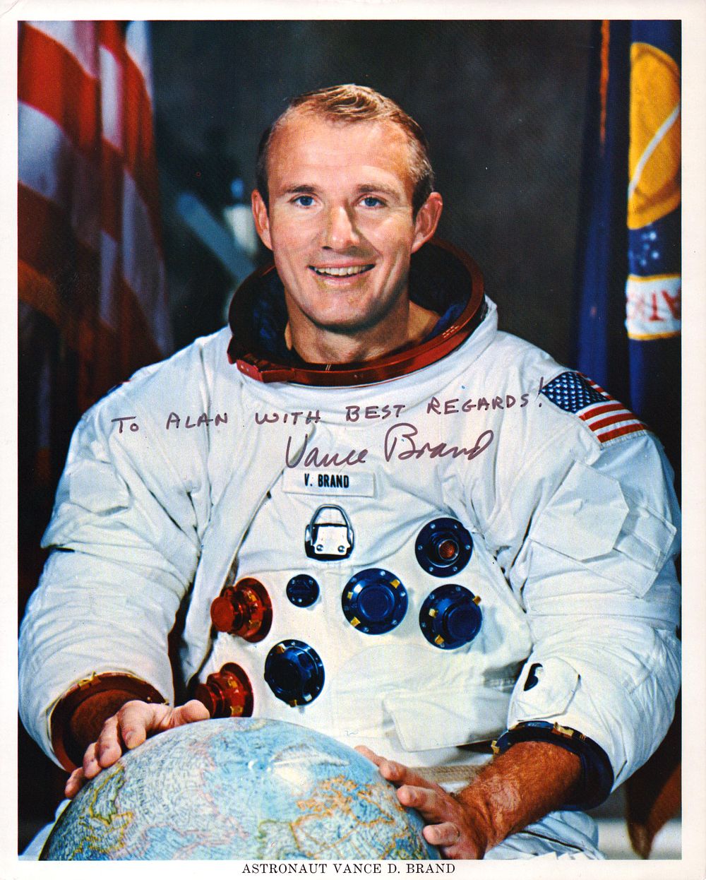 Lot 233: Astronaut Vane Brand signed 10x8inch NASA colour photo....