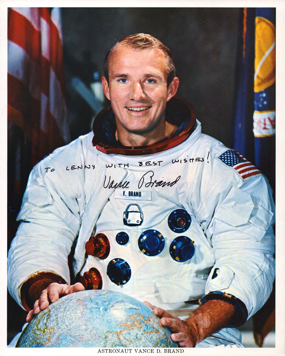 Lot 234: Astronaut Vane Brand signed 10x8inch NASA colour photo....