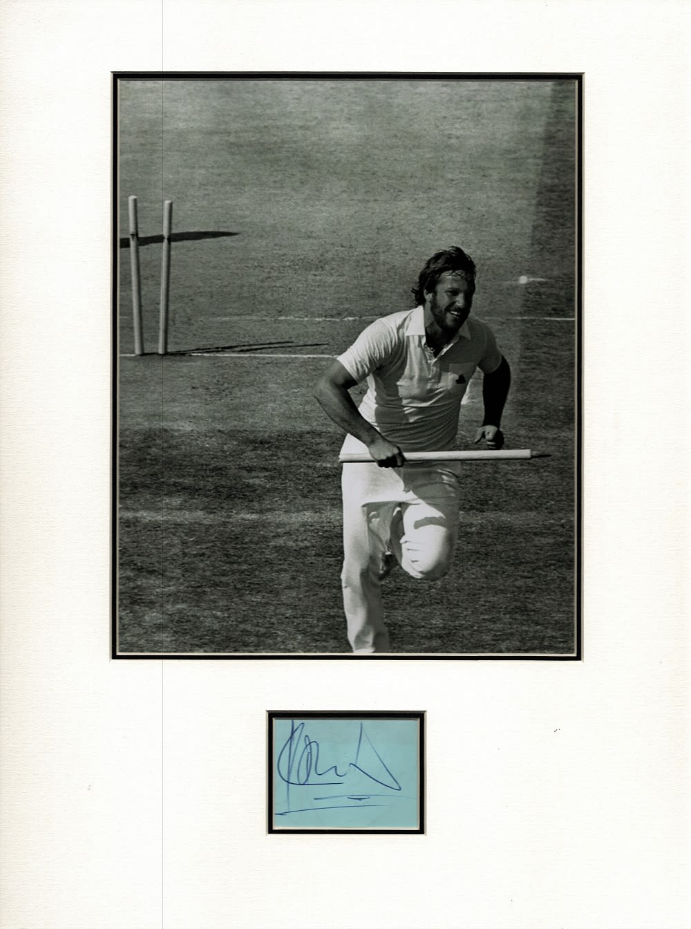 Lot 397: Cricket Ian Botham 16x12 overall mounted signature piece....