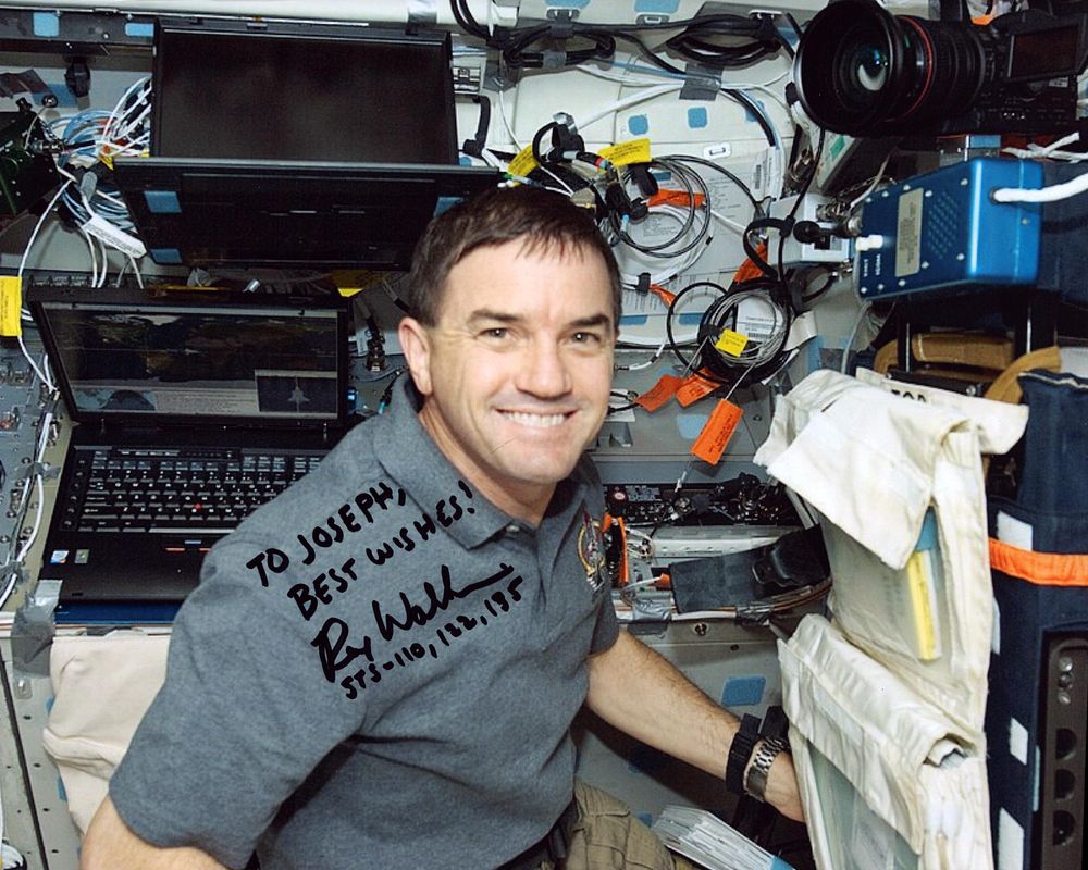 Lot 245: Astronaut Re x Walhaim signed 10x8inch colour photo....