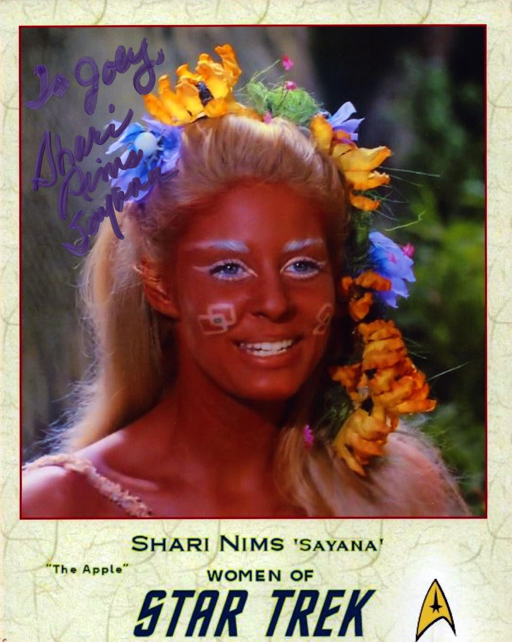Lot 250: Shari Nims signed 10x8inch Star Trek colour photo....
