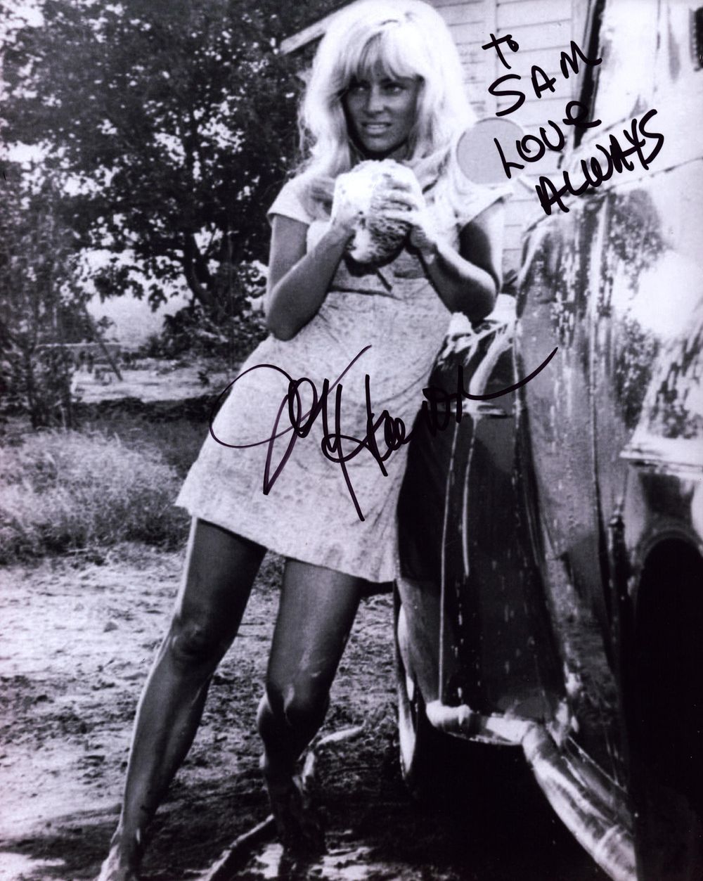 Lot 280: Joy Harmon signed 10x8inch black and white photo.