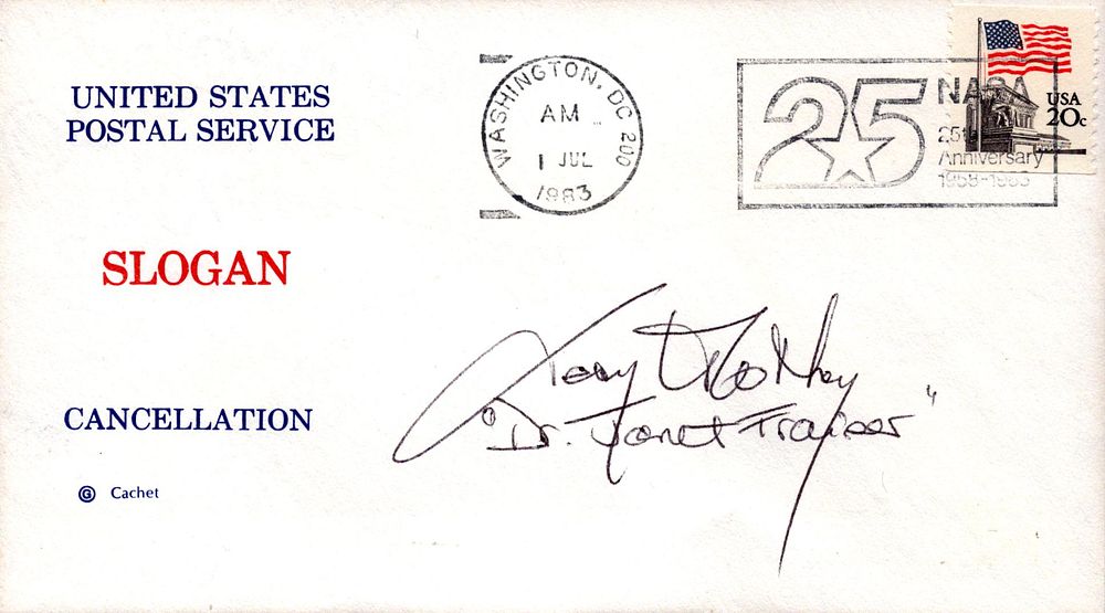 Lot 290: Teryl Rothery signed United States Postal Service Slogan...