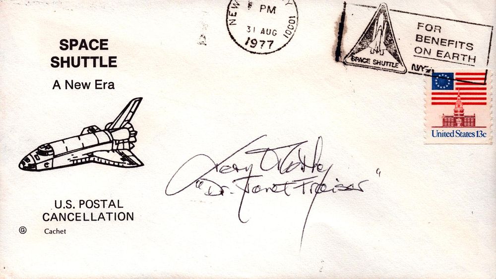 Lot 291: Teryl Rothery signed Space Shuttle A New Era...