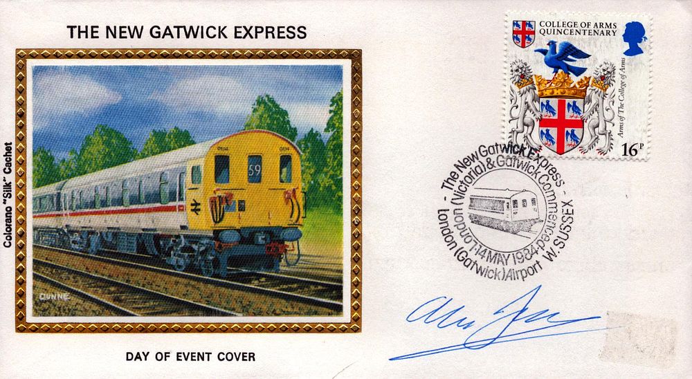 Lot 294: Alec Jeffreys signed The New Gatwick Express FDC...