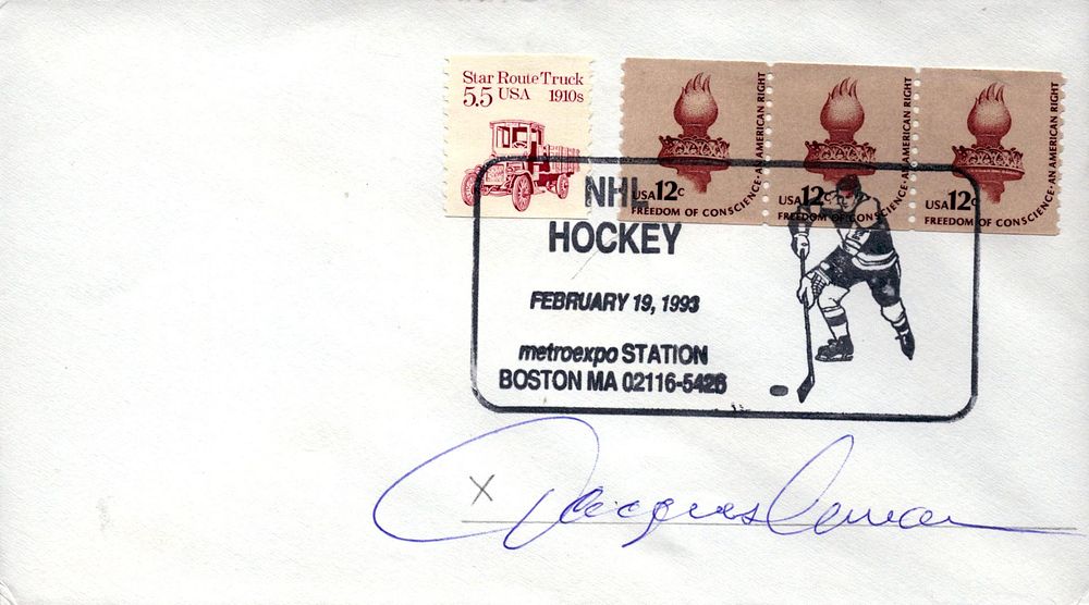 Lot 320: Ice Hockey NHL Jacques Lemaire signed envelope PM...