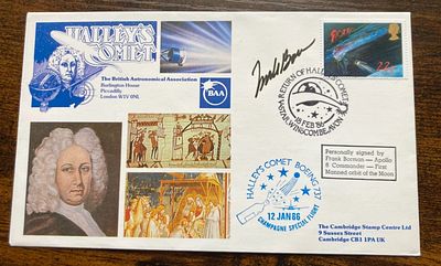 Apollo 8 NASA Astronaut Frank Borman signed rare 1986 Halley's Comet cover. Frank Frederick 