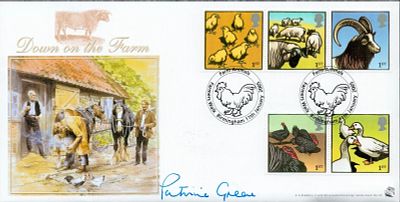 Patricia Greene signed Down on the farm Internetstamps official 2005 FDC Farmers walk 
