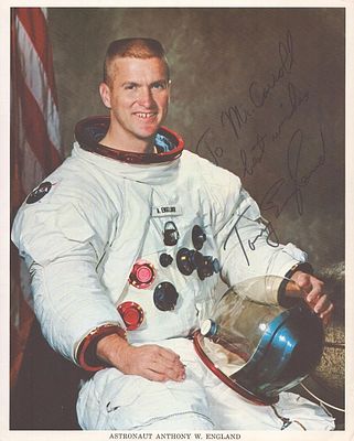 Astronaut Anthony W. England signed NASA 10x8 inch colour photo. Dedicated. NASA Space Shuttle. 