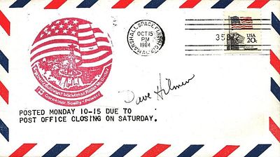 Astronaut David Hilmers signed 1984 NASA Space Shuttle FDC 5 mission veteran. Space missions: 