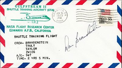 Astronaut Dan Brandenstein signed 1983 Space Shuttle training FDC EAFB postmark. Space 