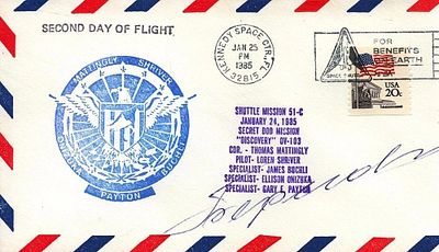 Cosmonaut Lt Gen Georgy Beregovoy signed Space Shuttle 51-C second day of flight FDC PM Kennedy 