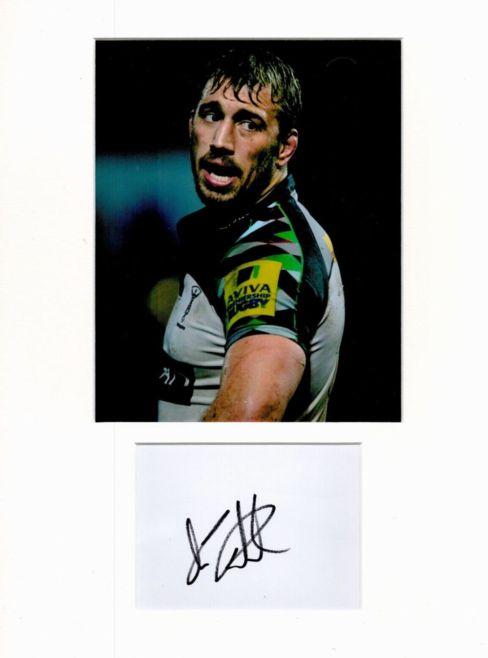 Lot 413: Rugby Union Chris Robshaw 16x12 overall Harlequins mounted...