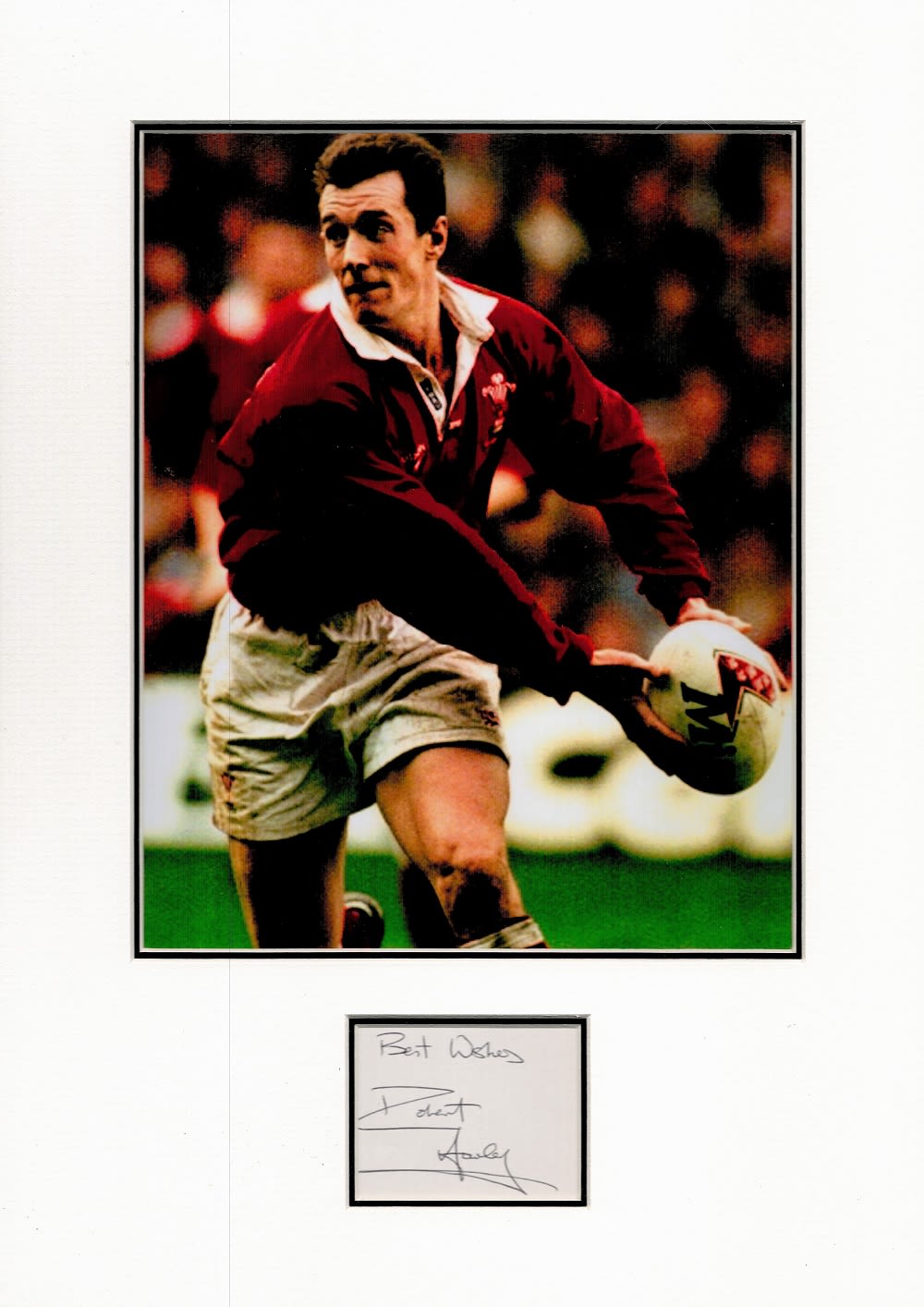 Lot 417: Rugby Union Rob Howley 16x11 overall Wales mounted...