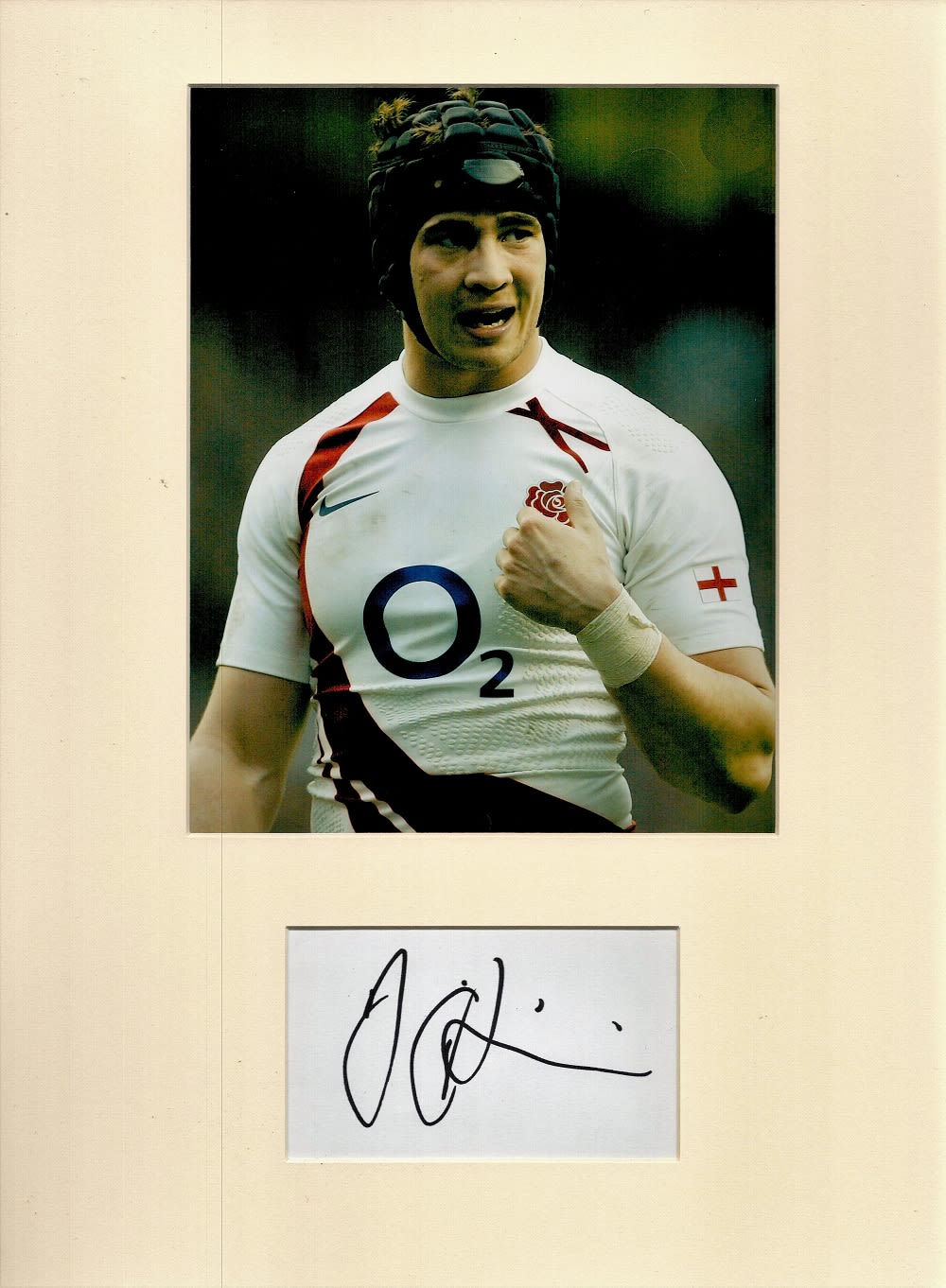 Lot 419: Rugby Danny Cipriani 16x12 overall England mounted signature...