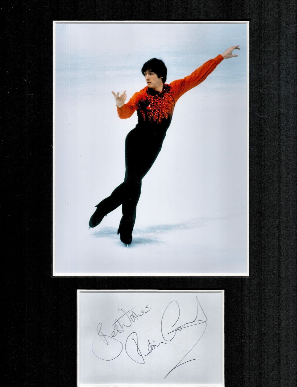 Lot 438: Winter Olympics Robin Cousins 16x12 overall mounted signature...