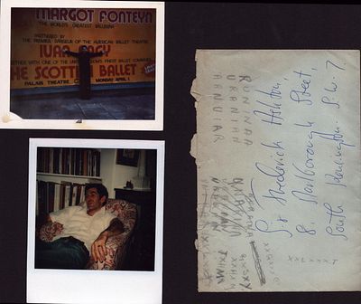 Margot Fonteyn one off Polaroid 4x3 approx., plus another polaroid of a gentleman identity 