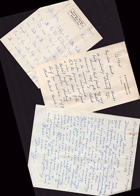 Flavia Anderson Precis of play for review. With 3 x handwritten letters sent to 'Derek' 