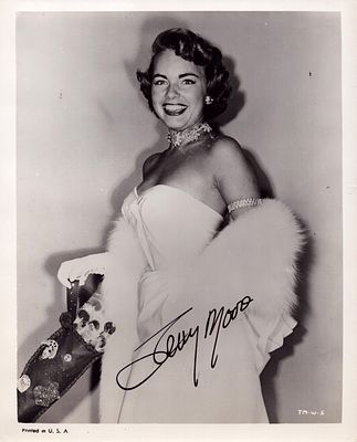 Terry Moore signed 10x8 black and white photo.