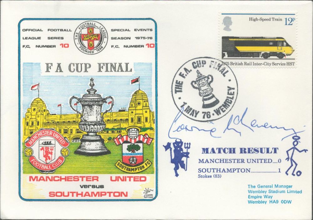 Lot 57: Manchester United V Southampton 1976 Dawn Official Football...