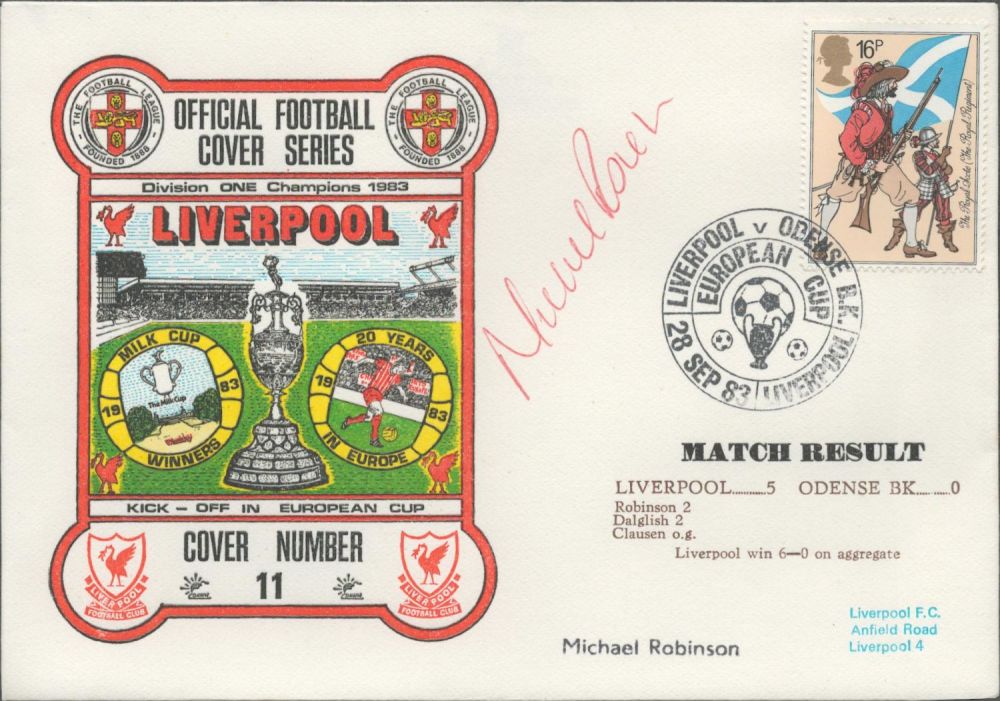 Lot 102: Liverpool V Odense 1983 Dawn Official Football First...