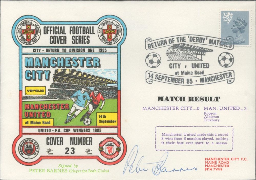 Lot 104: Manchester City V Manchester United 1985 Dawn Official...
