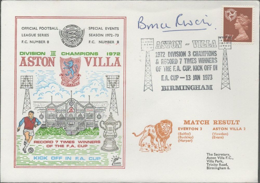 Lot 174: Everton V Aston Villa 1973 Dawn Official Football...