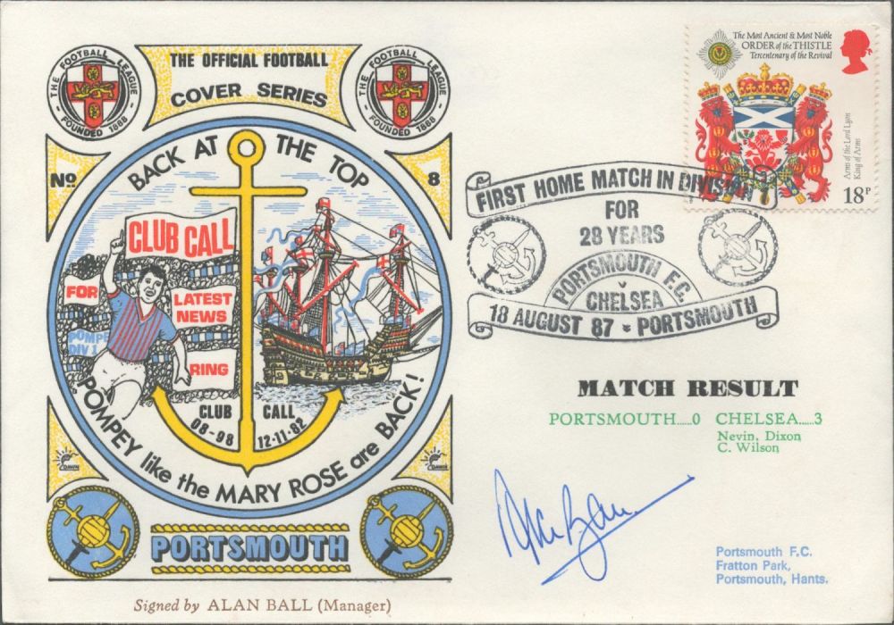 Lot 183: Portsmouth V Chelsea 1987 Dawn Official Football First...