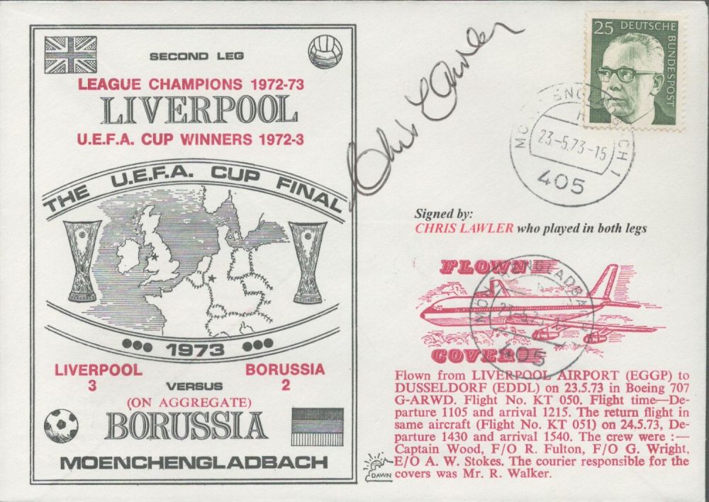 Lot 186: Liverpool V Borussia Monchengladbach 1973 Dawn Official Football...