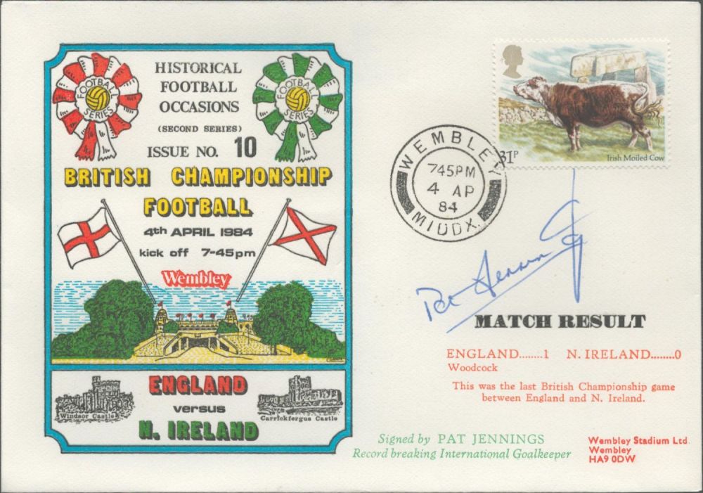 Lot 190: England V Northern Ireland 1984 Dawn Official Football...