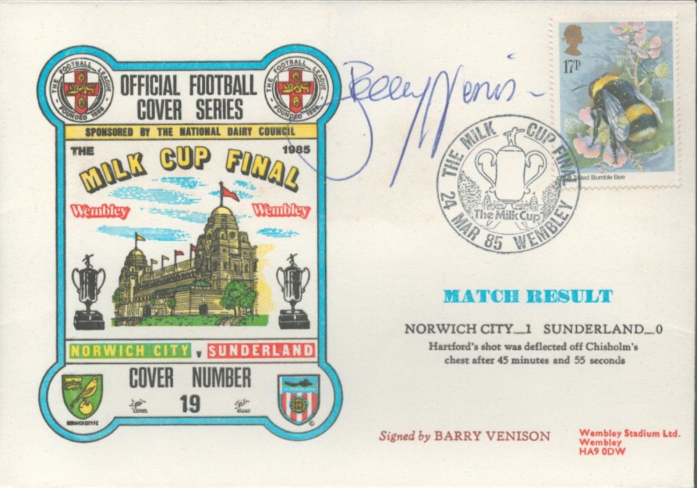 Lot 209: Norwich City V Sunderland 1985 Dawn Official Football...
